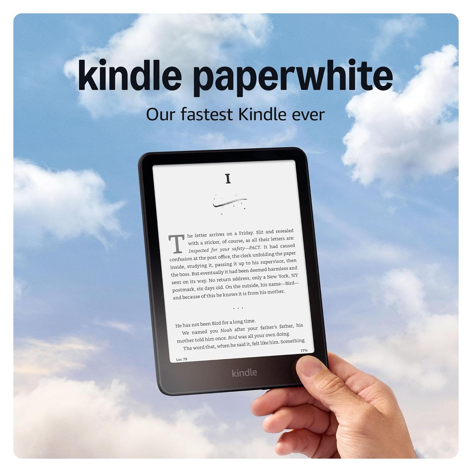 Amazon Kindle Paperwhite 16GB (newest model) – Our fastest Kindle ever, with new 7" glare-free display and weeks of battery life – Black