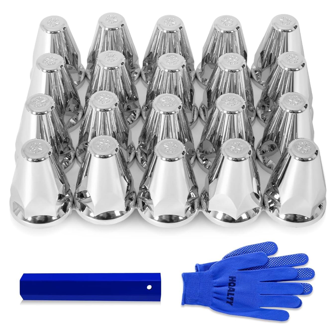 Cubiertas de Tuercas de Llantas HQALTY 33mm Cromadas - 20 Pcs