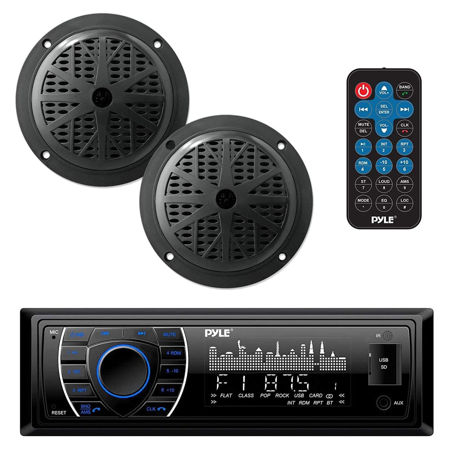 Kit de Altavoces Marinos Pyle PLMRKT46BK Bluetooth 5.25"