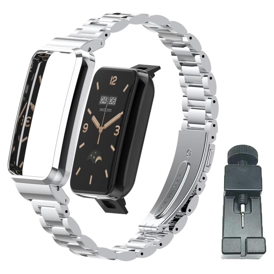 Correa de Acero Inoxidable T-BLUER para Mi Band 7 Pro