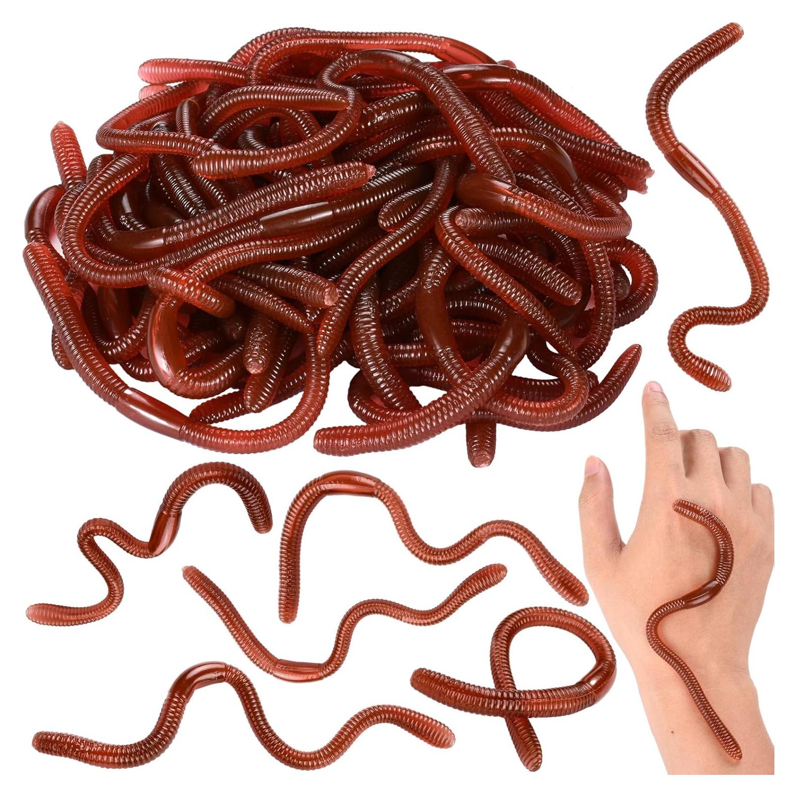 Gusanos de Tierra Falsos HLARTNET 20 Pcs 18 cm para Broma