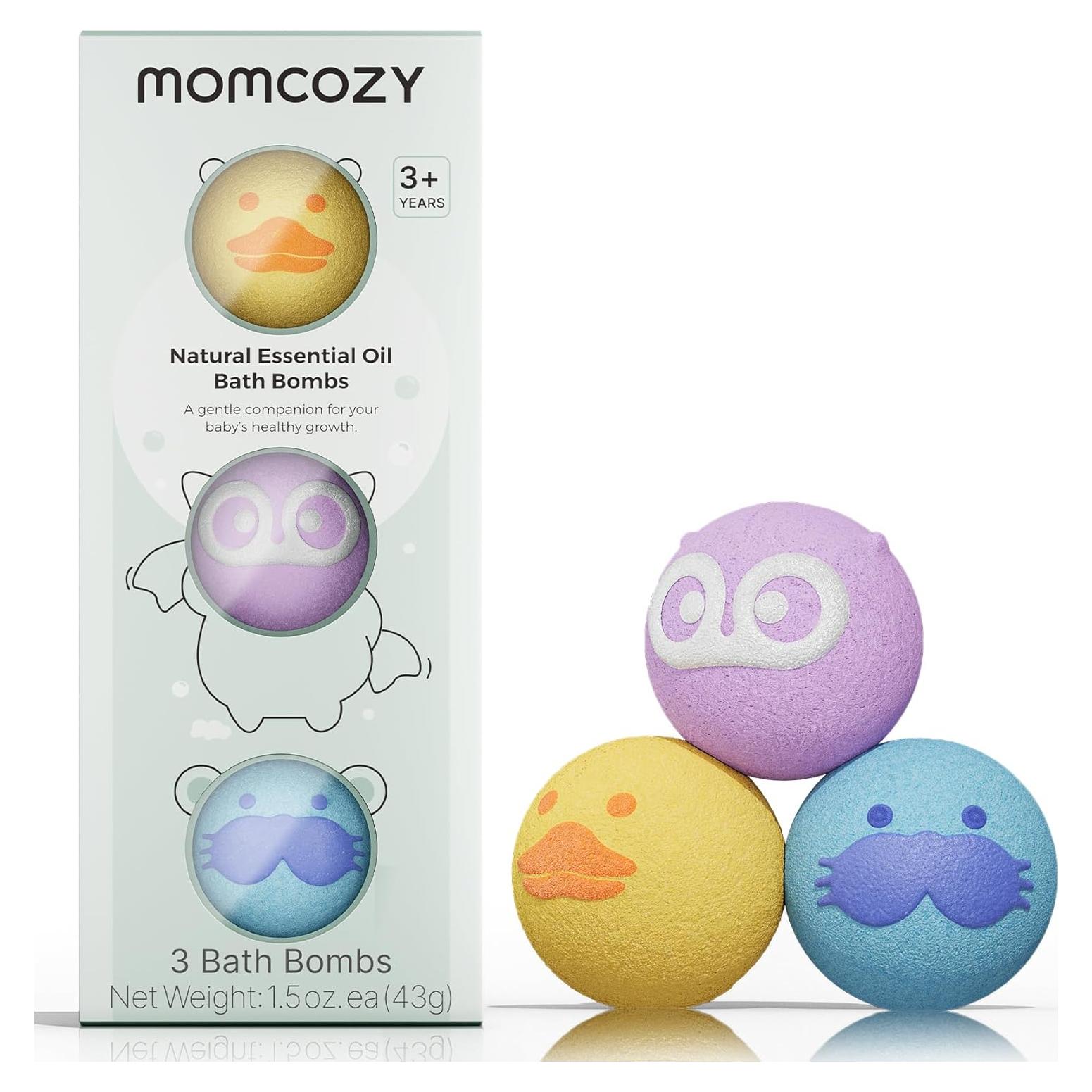 Bombas de Baño de Aceite Esencial Momcozy 3 Pcs Animales