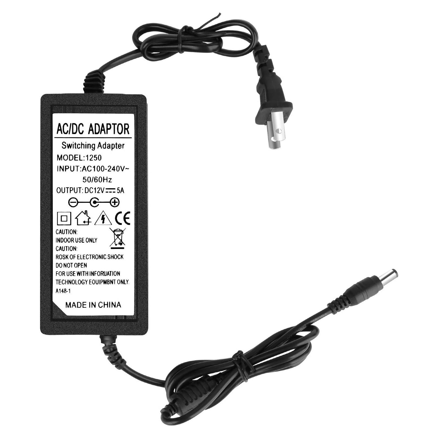Fuente de Alimentación 12V 5A Waysse Adaptador AC DC 60W