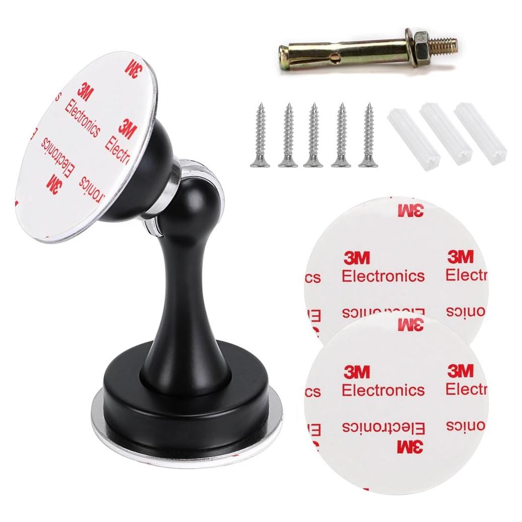 Tope de Puerta Magnético Sumnacon Acero Inoxidable Negro