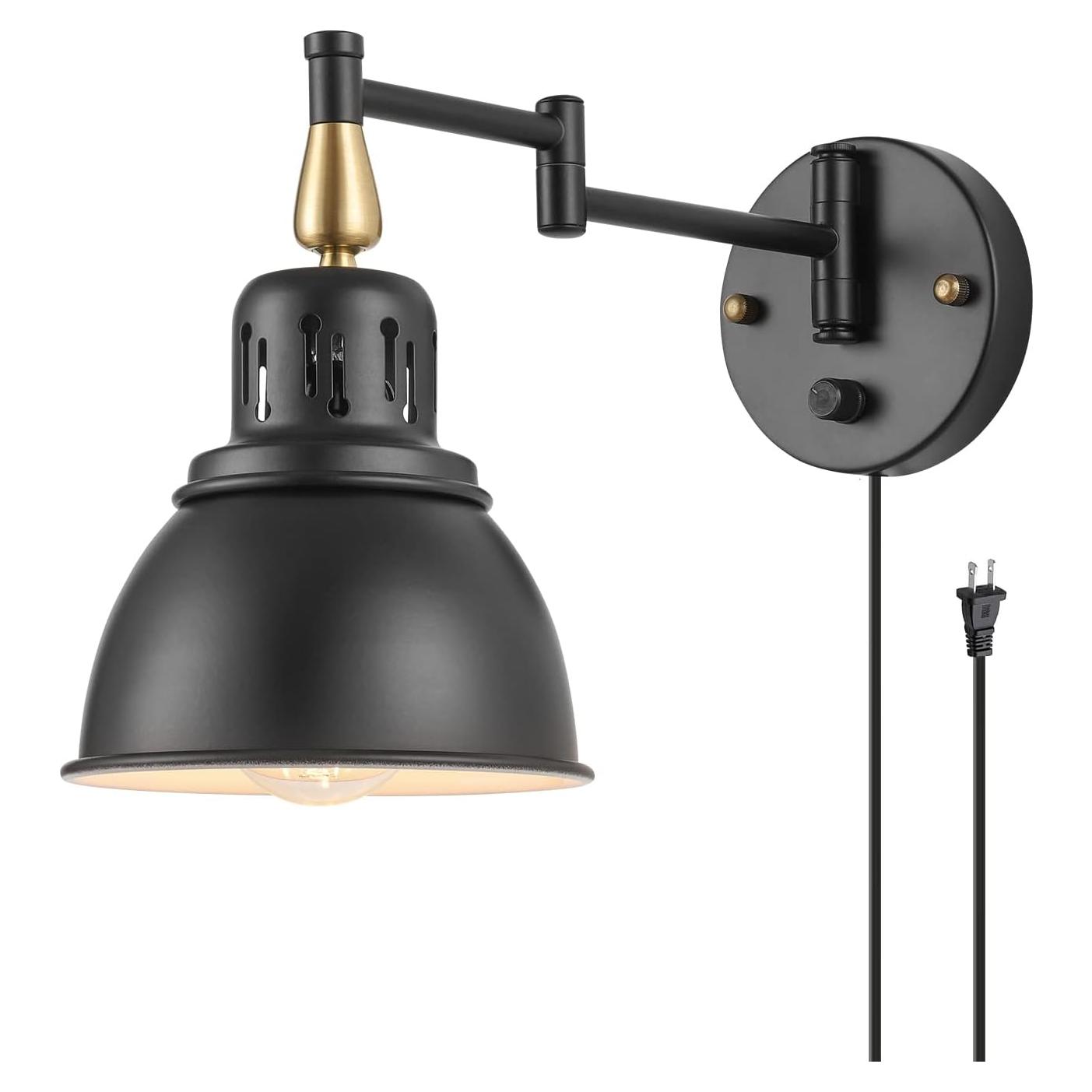 Aplique de Pared Regulable TRLIFE Industrial E26 60W Negro