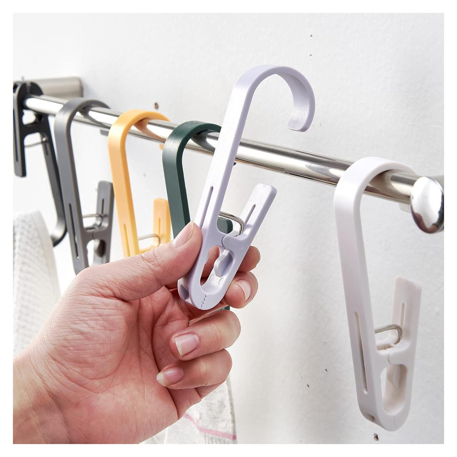 Pinzas de Ropa Grandes MaxSparkling Life 4 Pcs Plástico Negro Verde