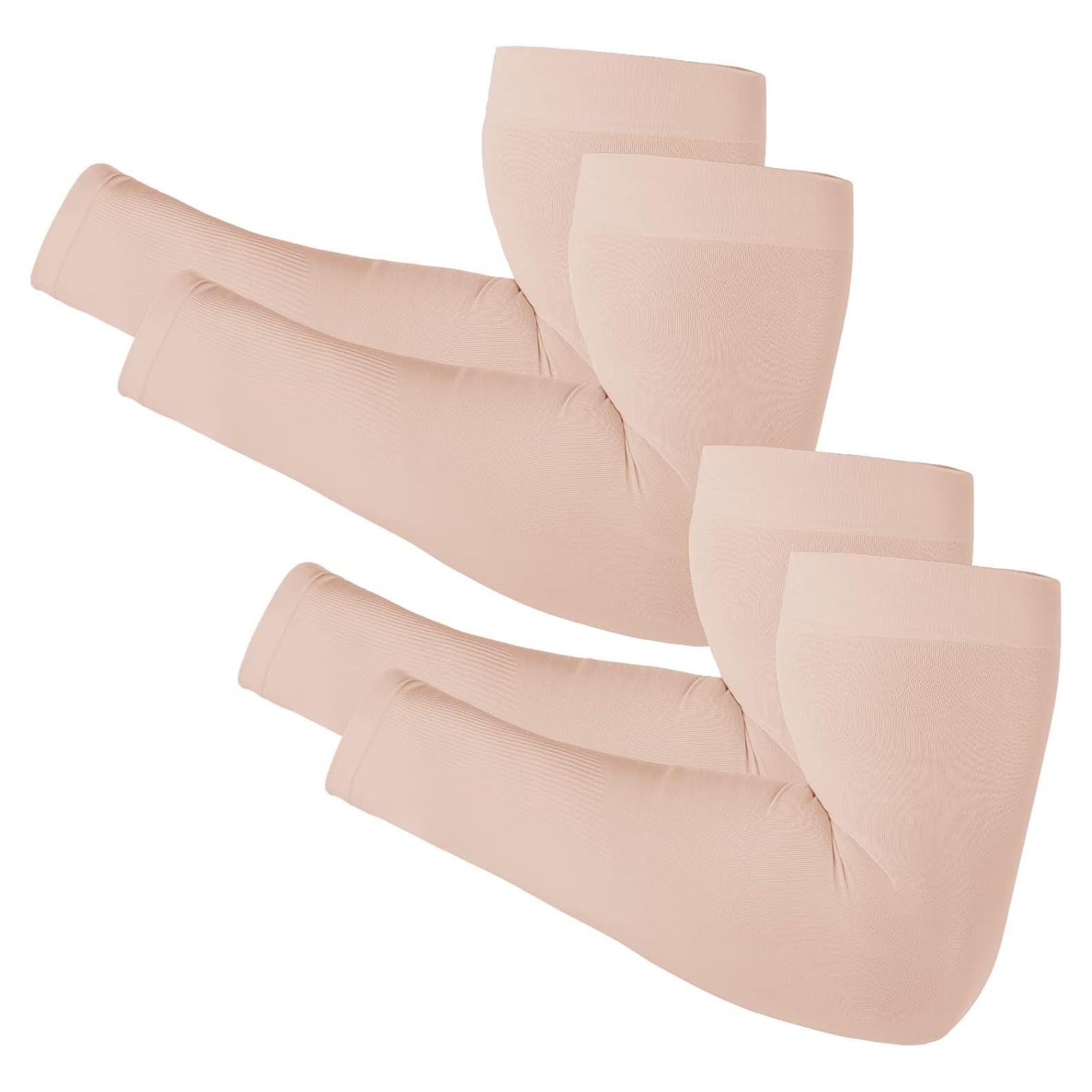 Mangas de Protección Solar UV Newbyinn 2 Pares L-XL Beige