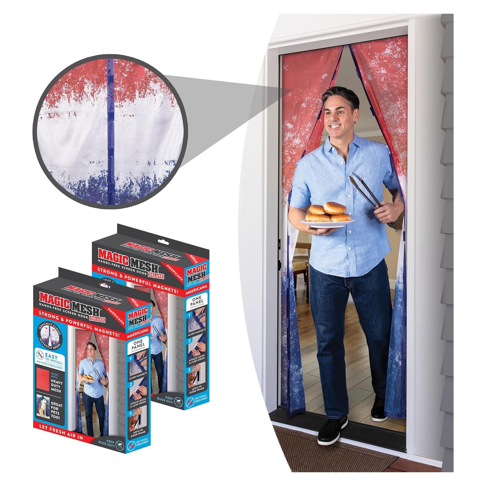 Puerta de Pantalla Magnética Magic Mesh Americana 2 Pack