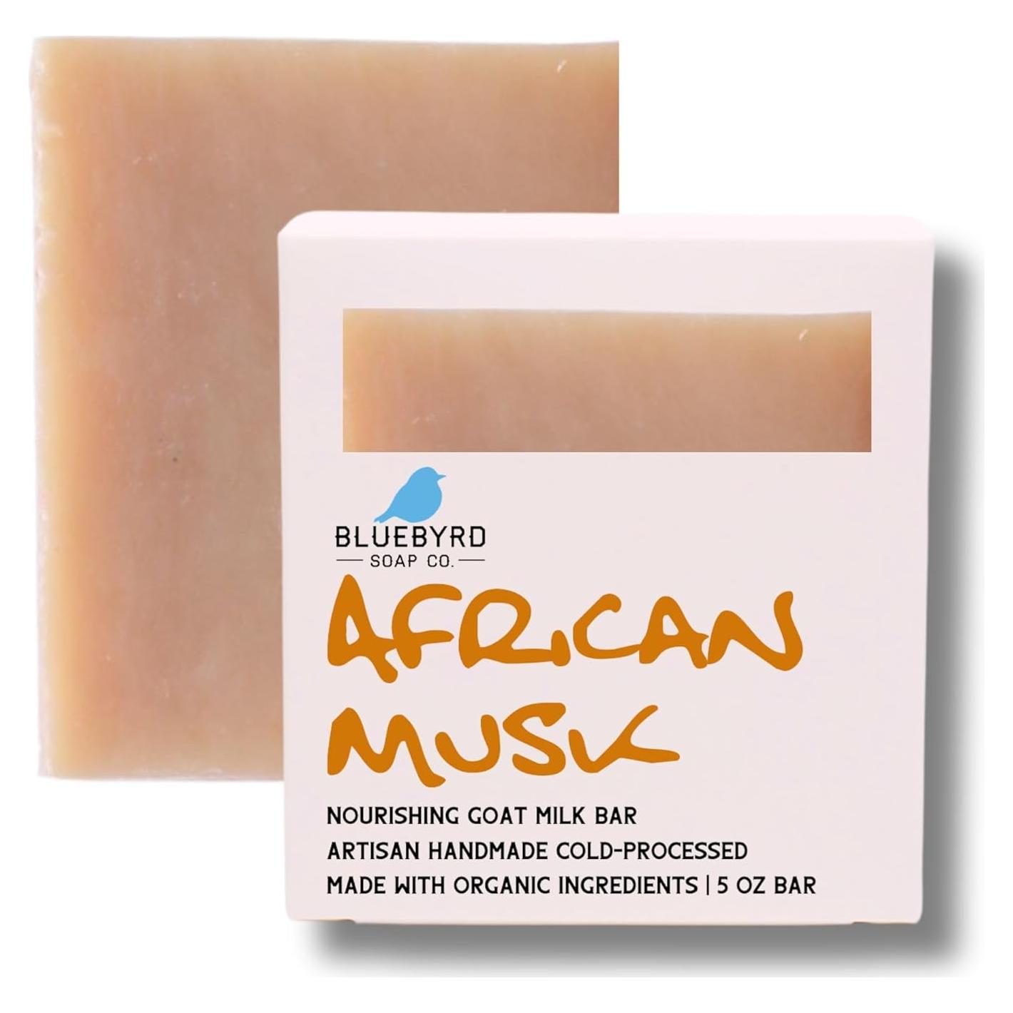 Jabón Corporal de Leche de Cabra Bluebyrd Musgo Africano 130g