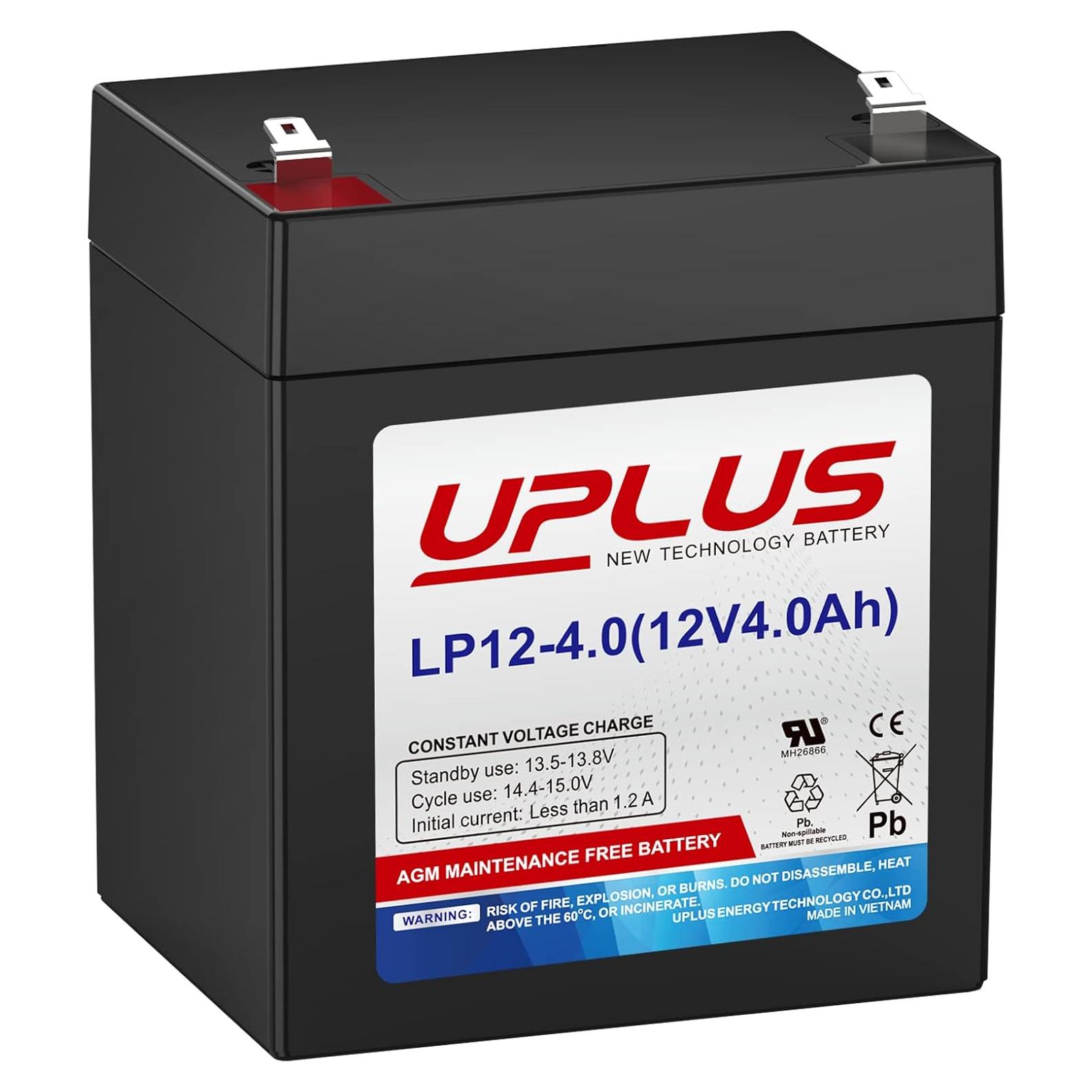Batería AGM 12V 4Ah UPLUS para Seguridad y UPS