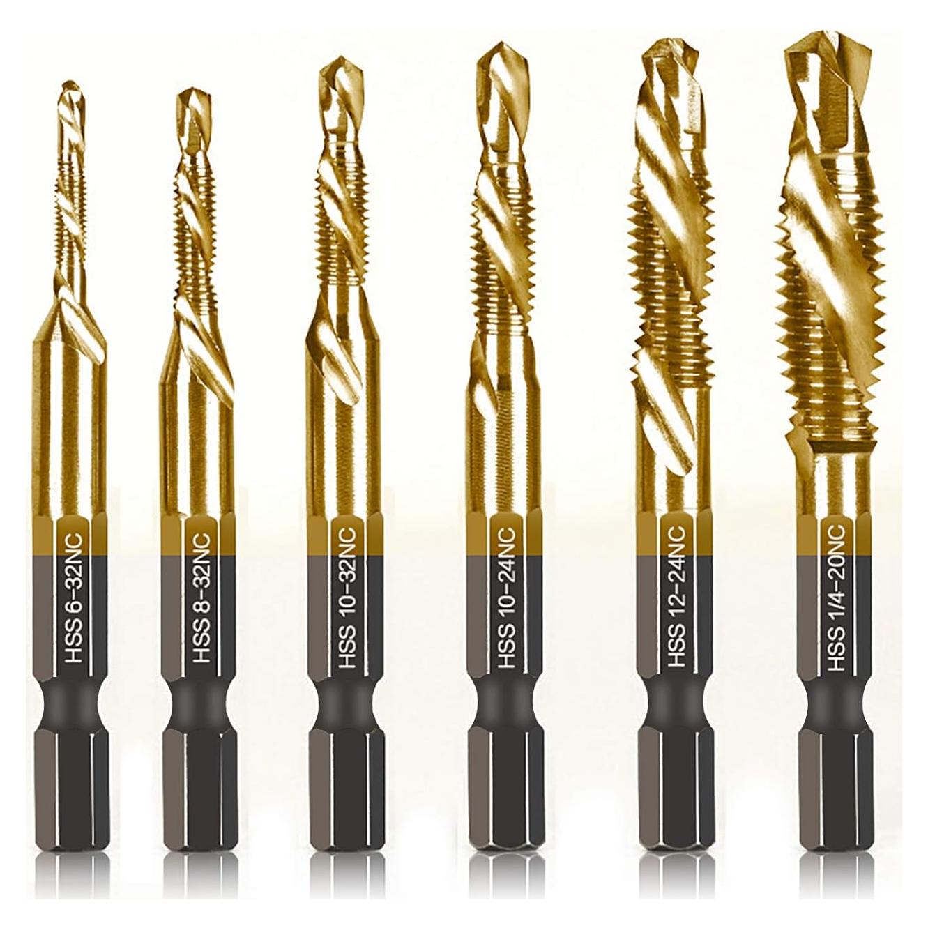 Juego de Brocas y Machos de Titanio 6 Piezas DKIBBITH