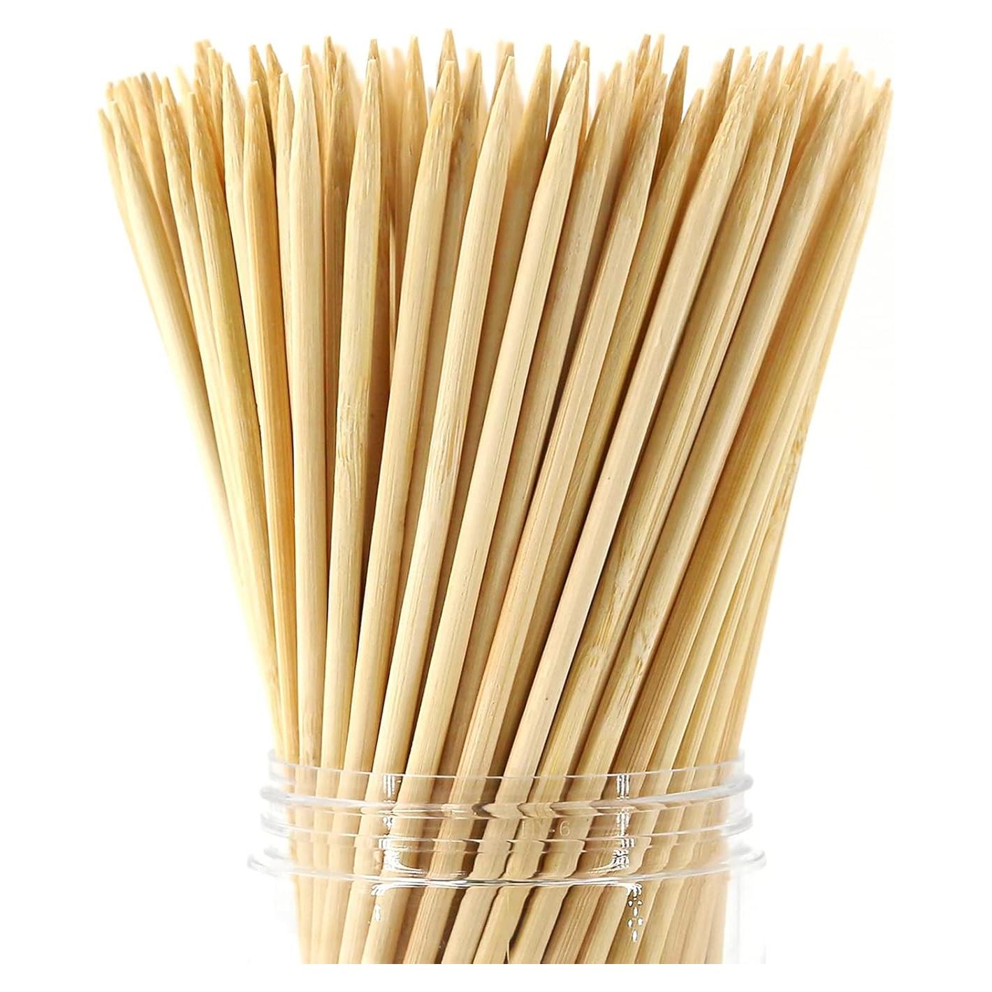 Pinchos de Bambú Natural PARTYHIPPO 20.32 cm 200 PCS BBQ