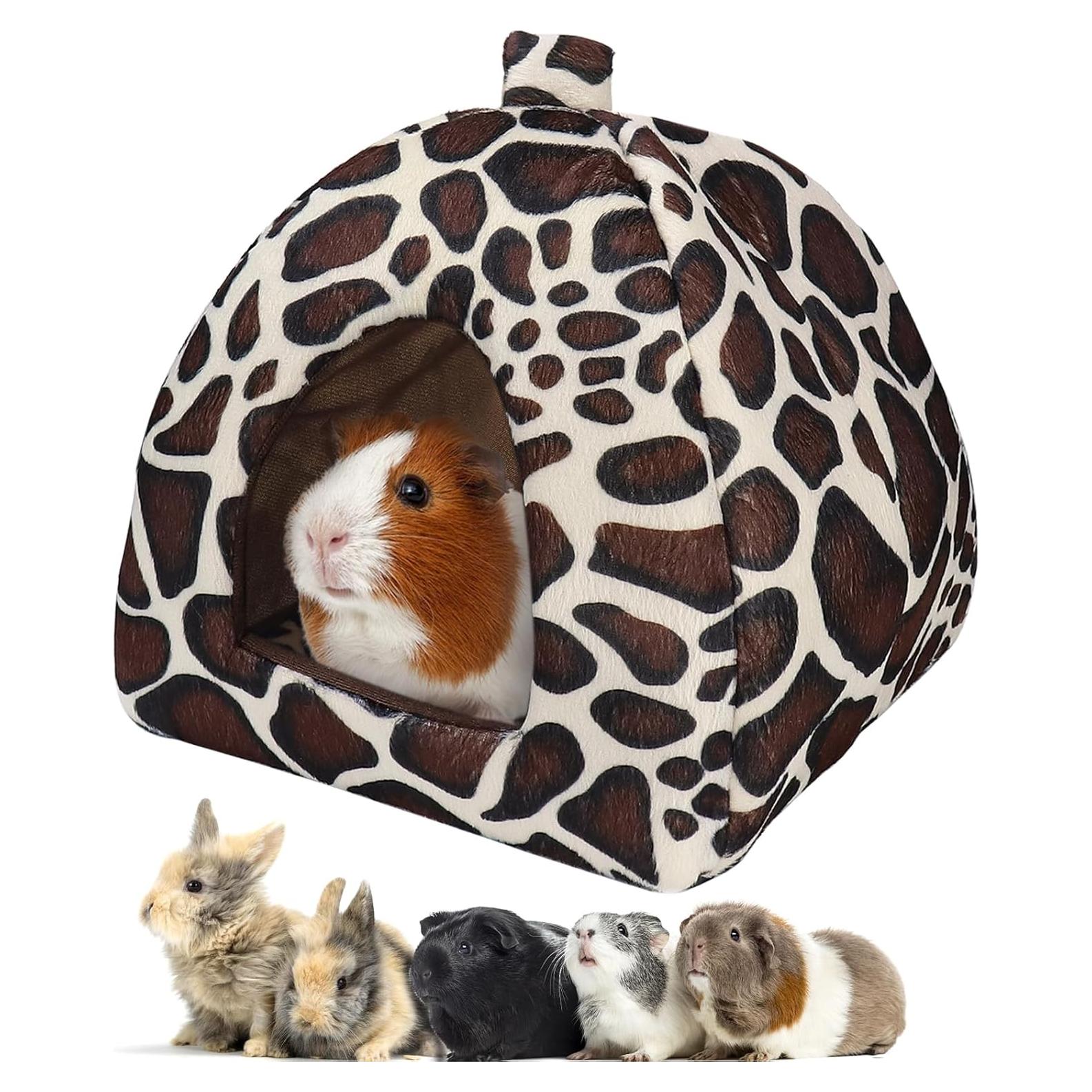 Cama para Cobaya Mygeromon Estilo Piel de Leopardo 23.5x23.5cm