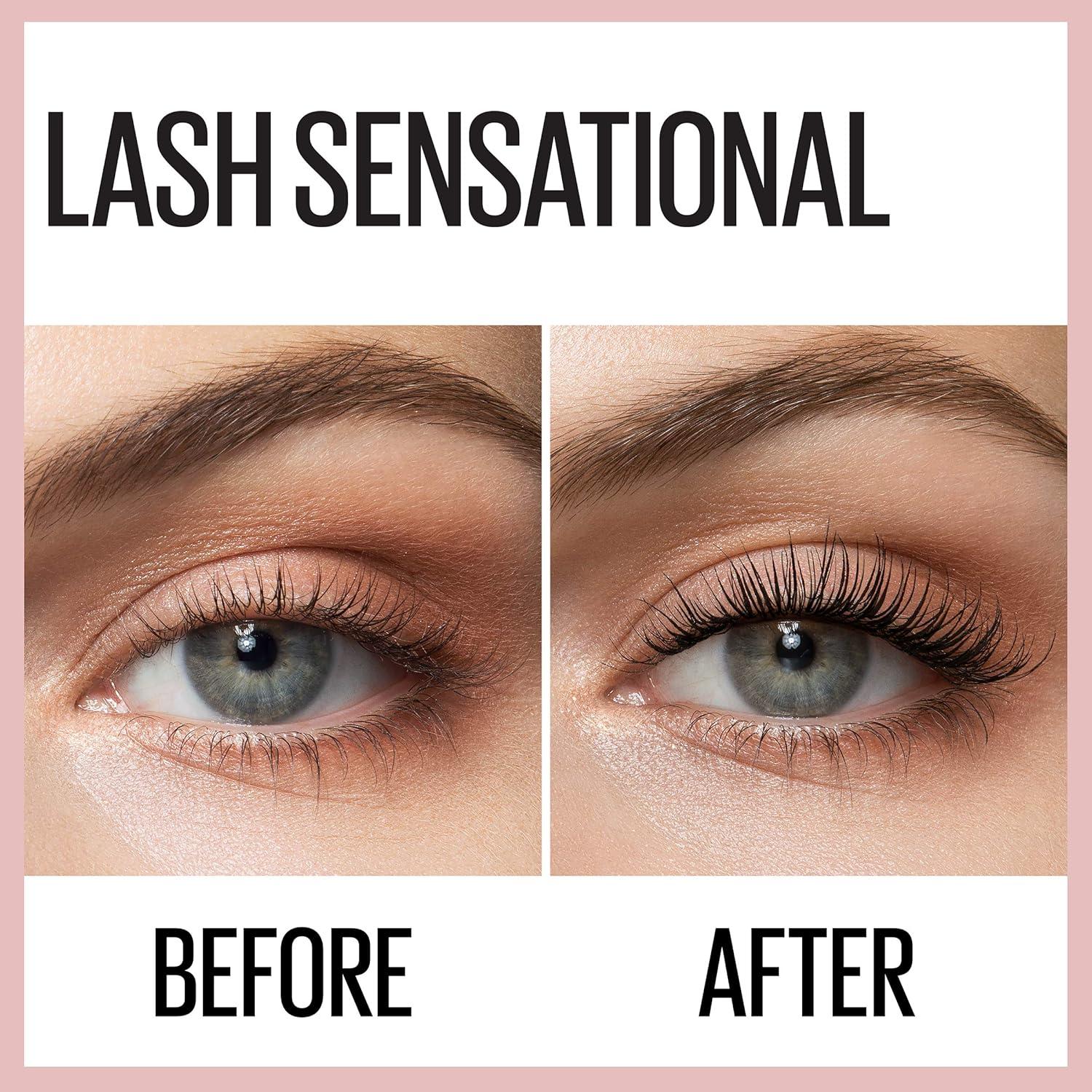Máscara Lavable Maybelline Lash Sensational, Negro 9g
