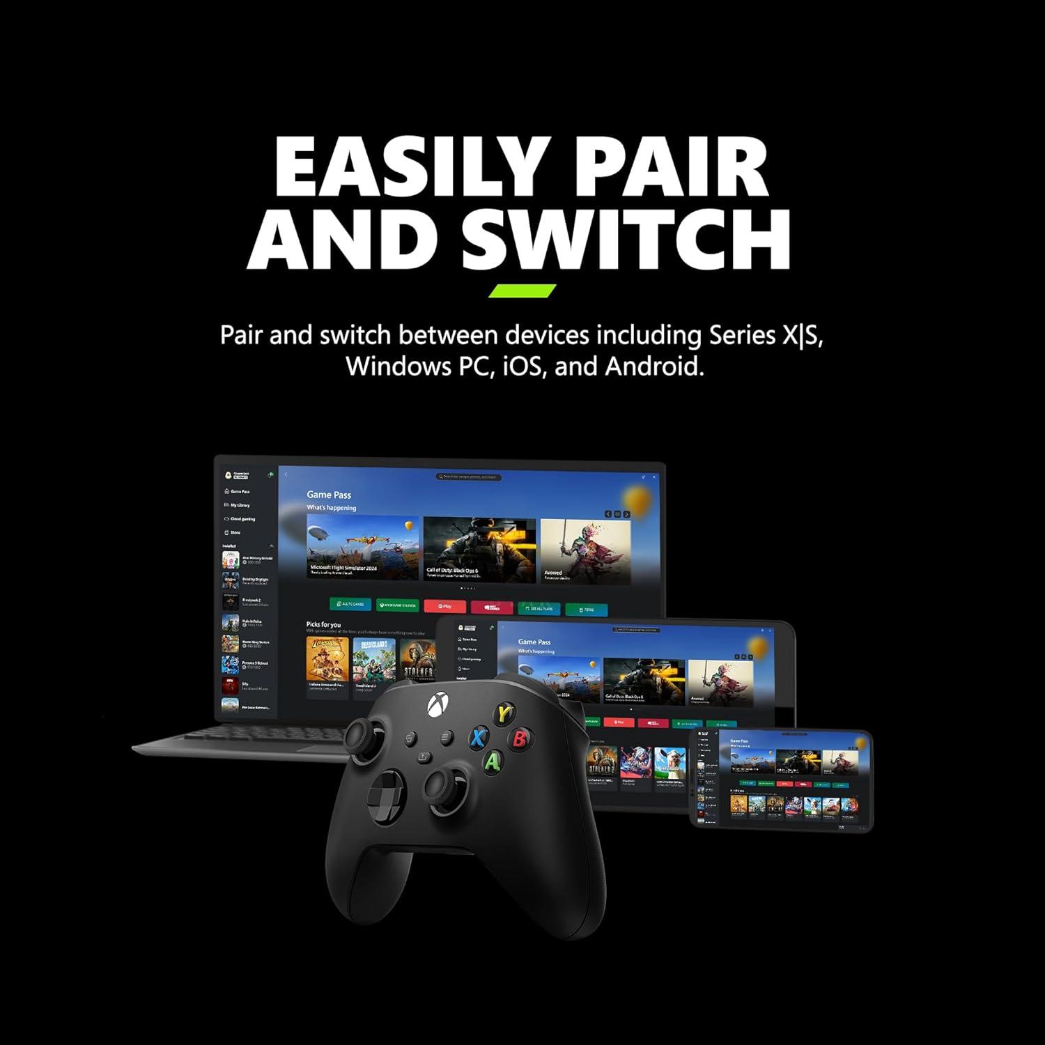 Controlador Inalámbrico Xbox 2025 Negro Carbón - Conexión USB-C