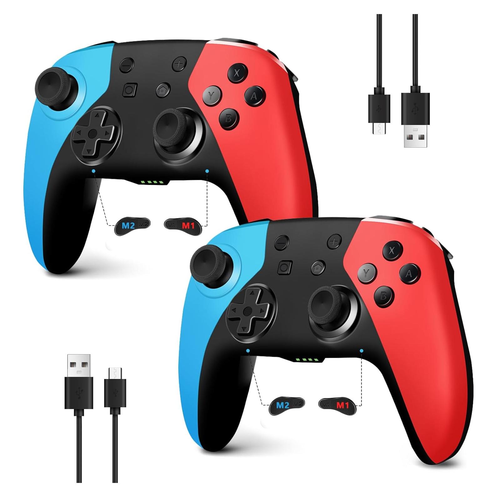 Controlador Inalámbrico AceGamer 2 Pack para Nintendo Switch - Joystick Hall, Turbo, Vibración
