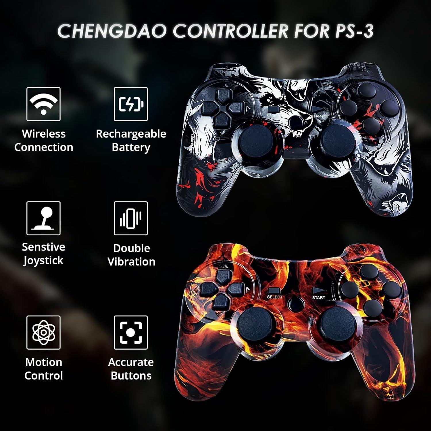 Controlador Inalámbrico CHENGDAO para PS3 - Paquete de 2