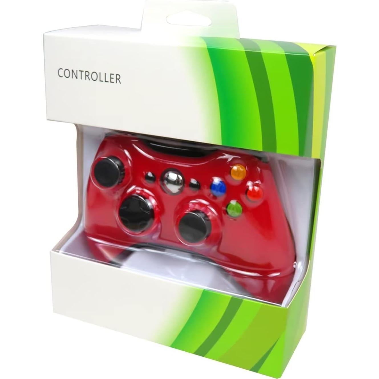 Gamepad USB con Cable USonline911 para Xbox 360 y PC Rojo