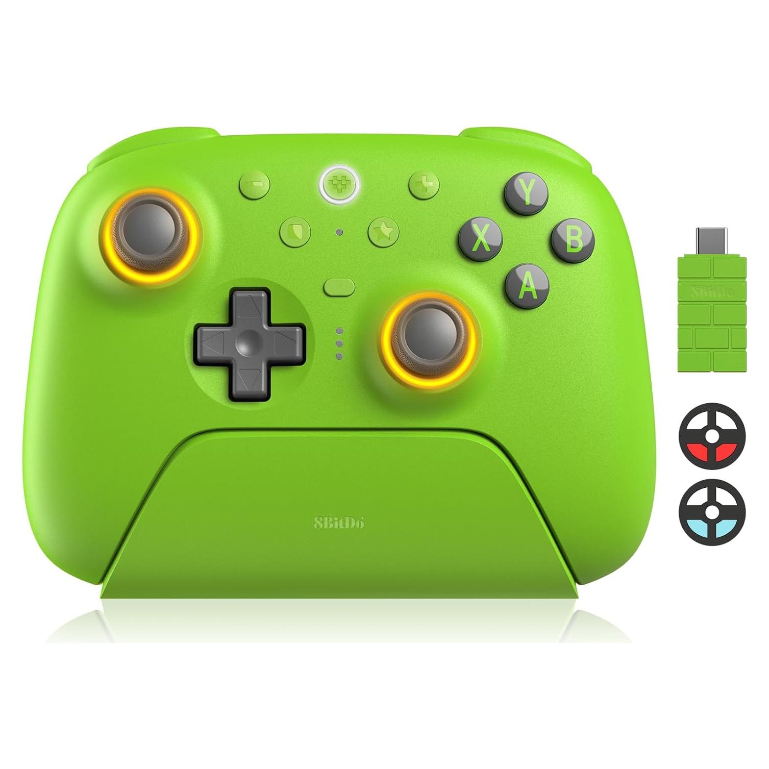 Controlador Inalámbrico 8BitDo Ultimate 2 Verde con Joysticks TMR