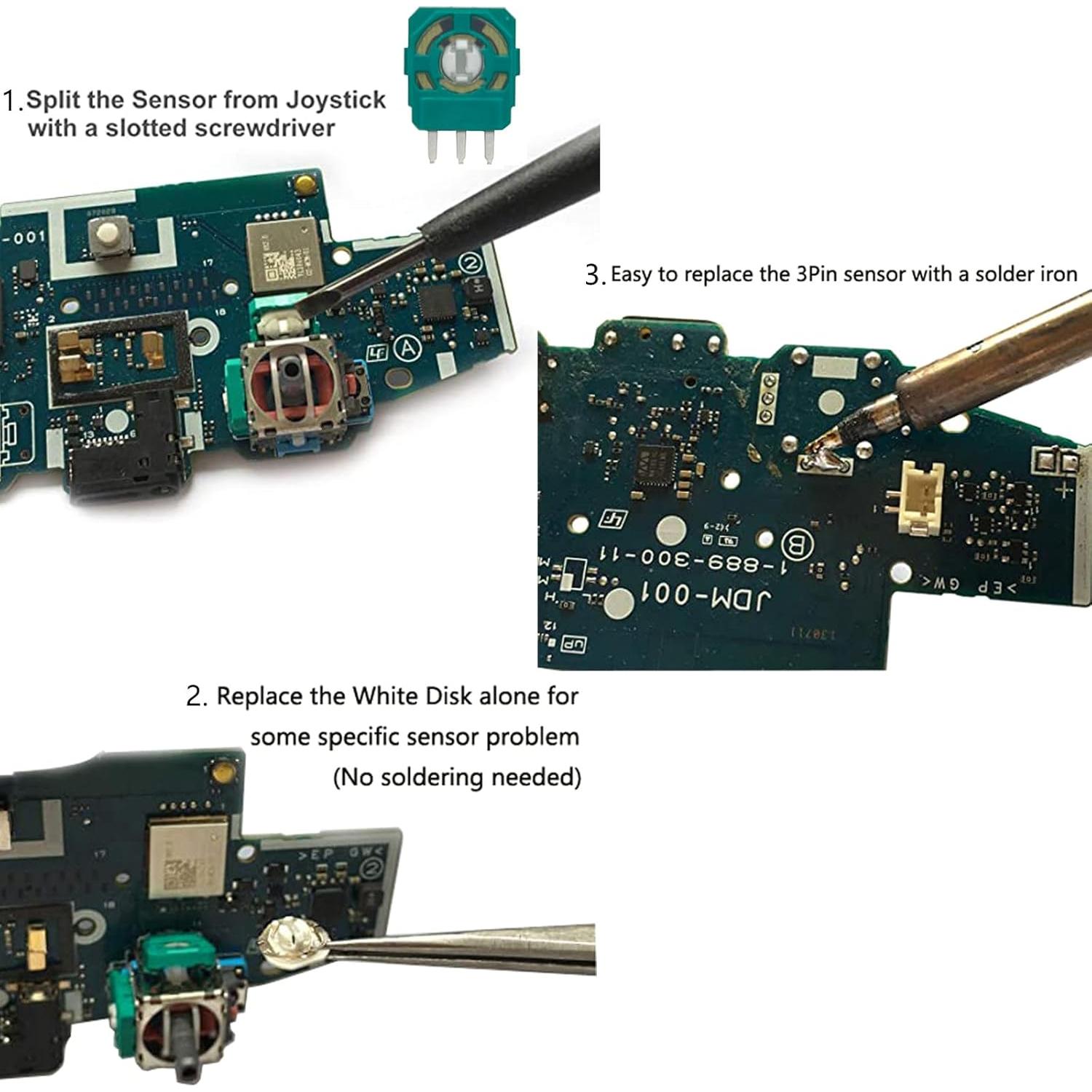 15 Piezas Potenciómetro 2k3 Ohm Reemplazo Joystick PS5