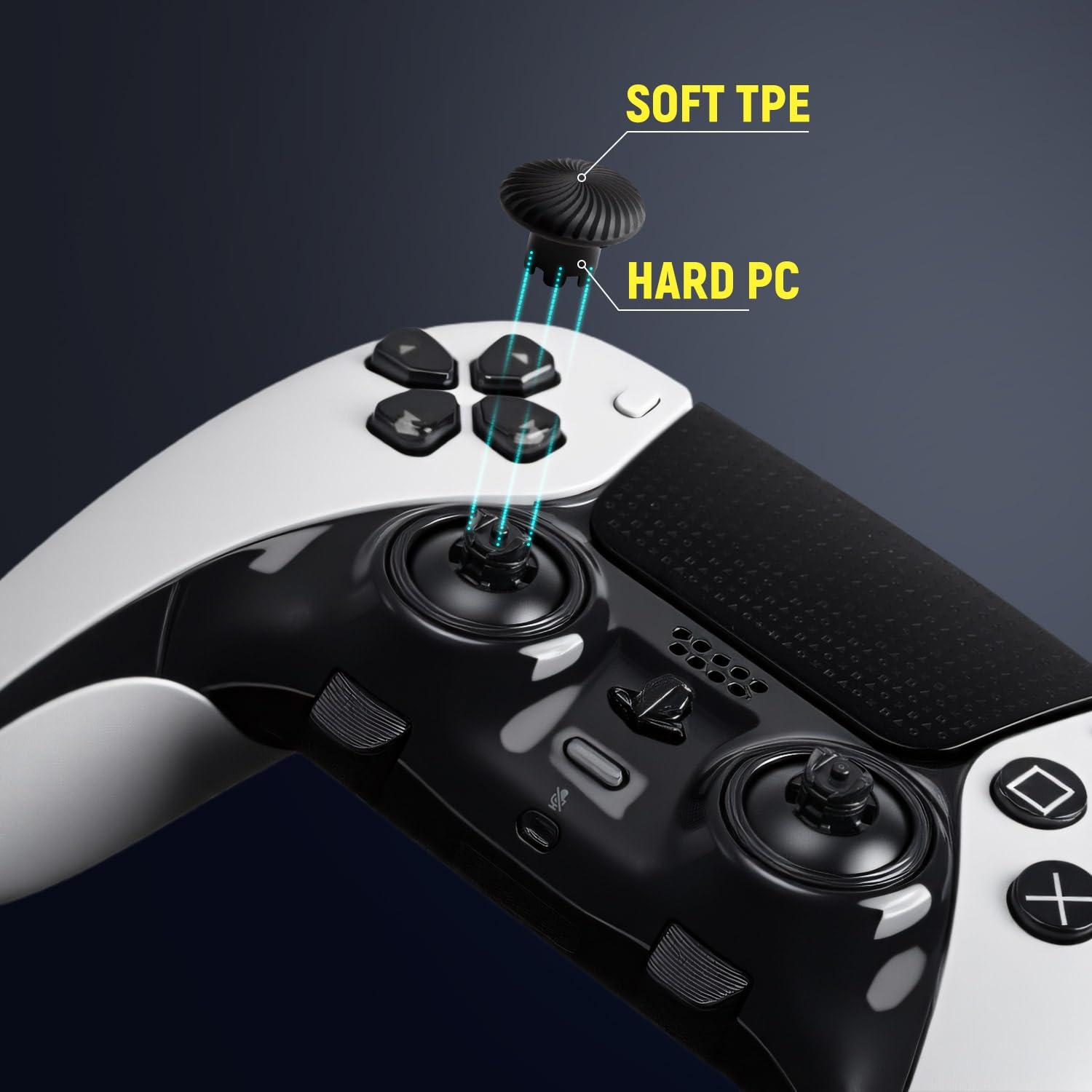 Tapas de Joystick Reemplazo KBRPARTS para PS5 Edge - 6 Agarre Ajustable