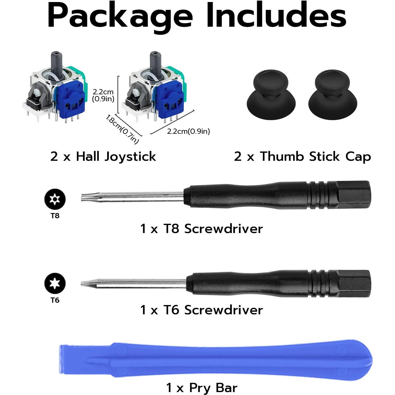 Joystick de Efecto Hall Mcbazel para Xbox Series X/S y One - Kit de Reparación