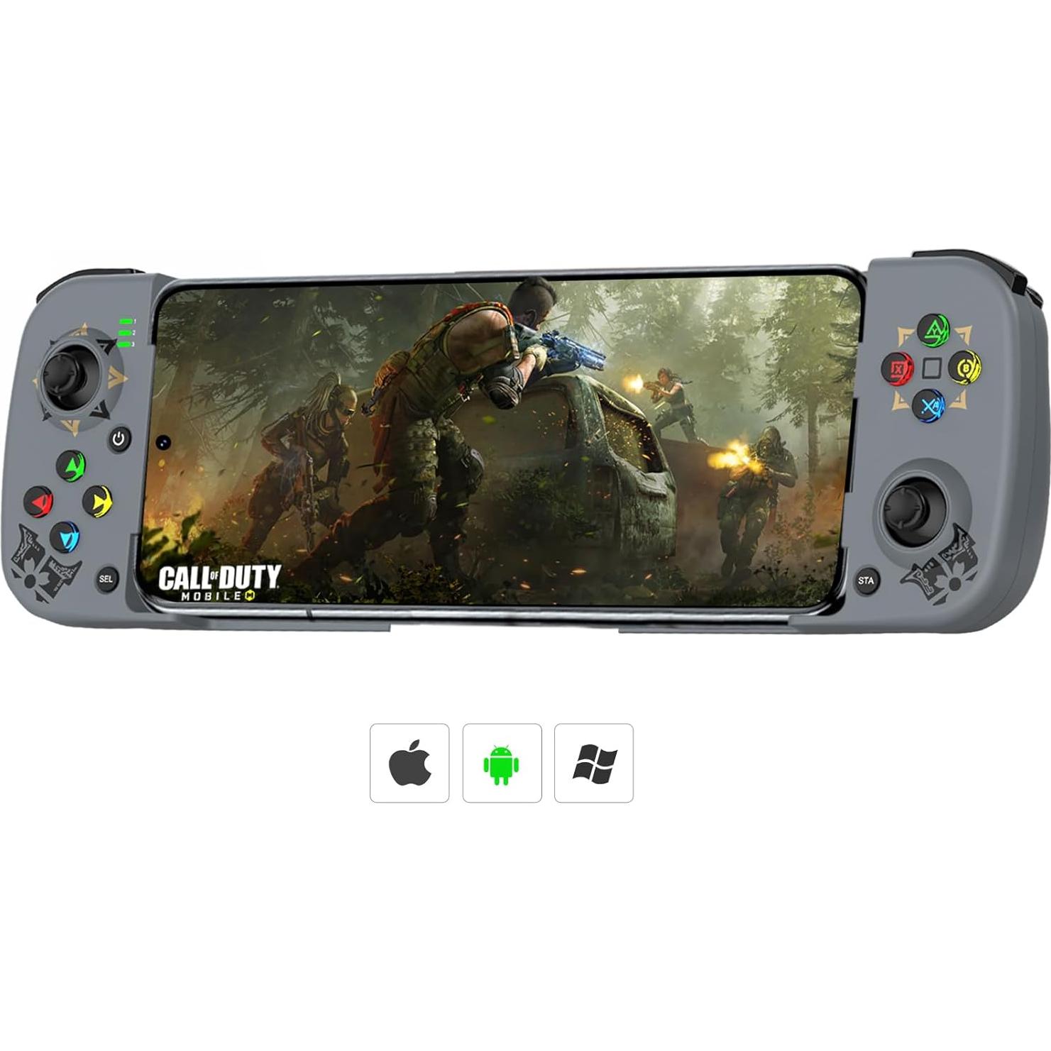 Controlador de Juego Móvil Megadream para iOS y Android - Gris