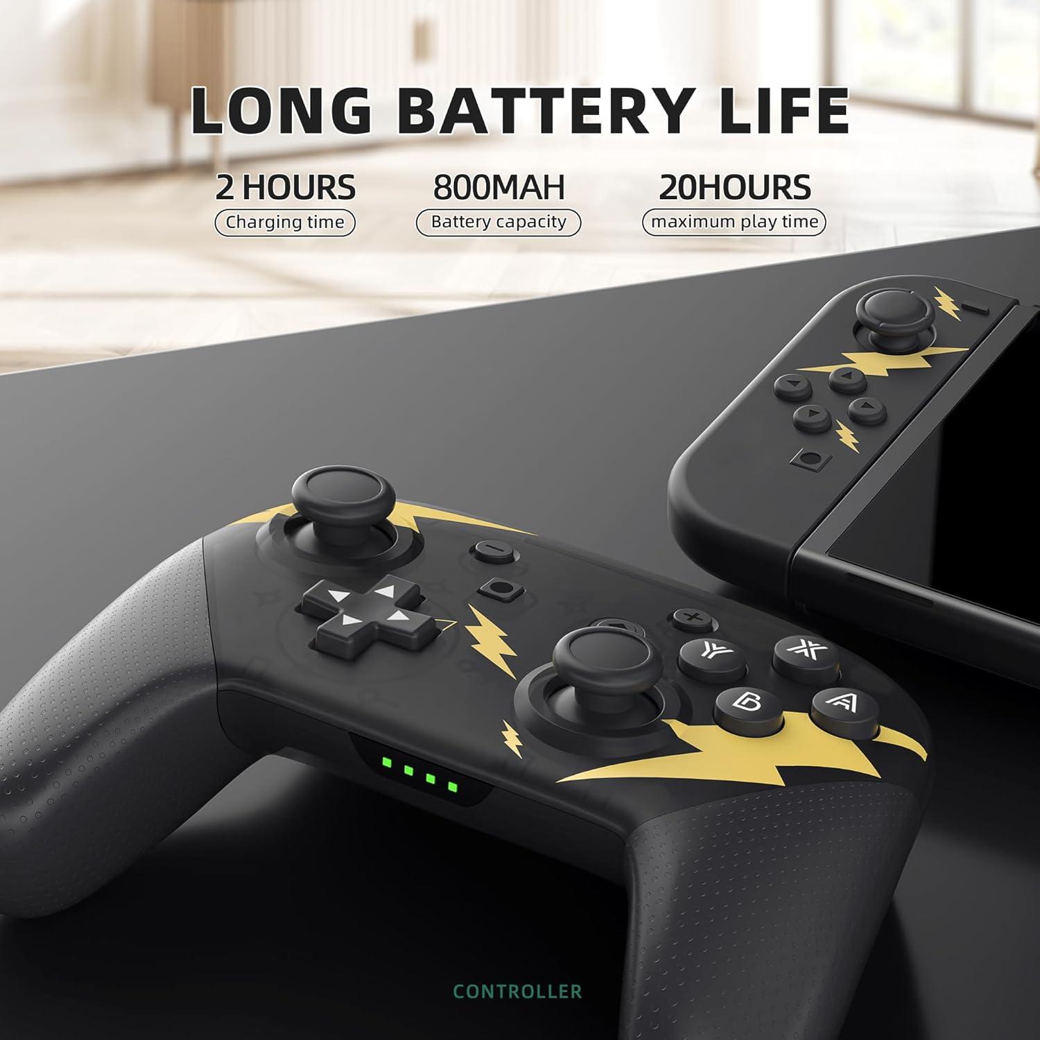 Controlador Pro Inalámbrico YKASEK para Switch - Negro