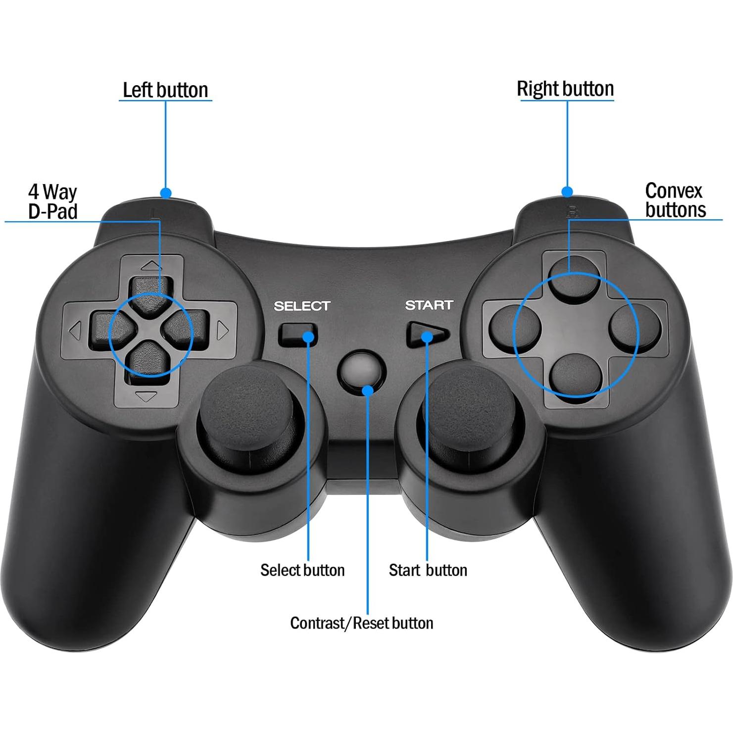 Controladores Inalámbricos PS3 Ceozon - Paquete de 2 con Cables