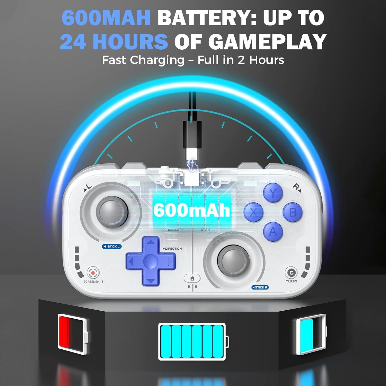 Controlador Inalámbrico Retro IINE - Gamepad Compacto Negro