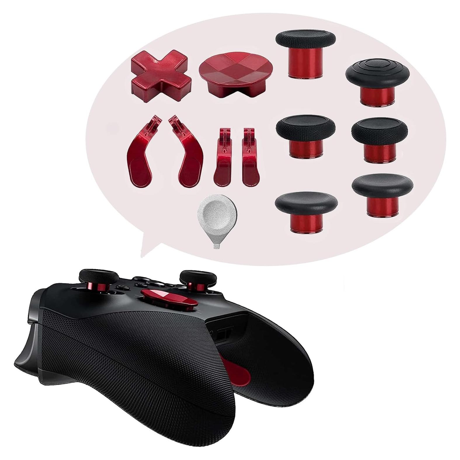 Piezas de Reemplazo Joysticks Metal para Controlador Xbox Elite 2 Rojo