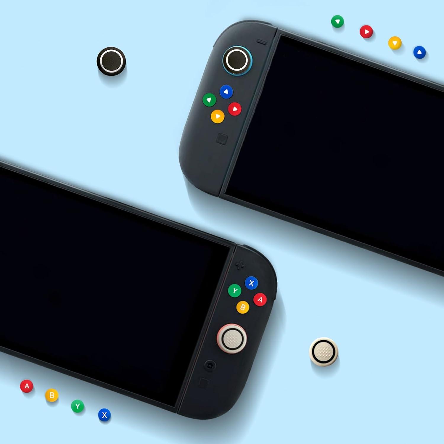 Tapas de Botones y Joystick Silicona Colorida LEPEYMDA para Switch 2