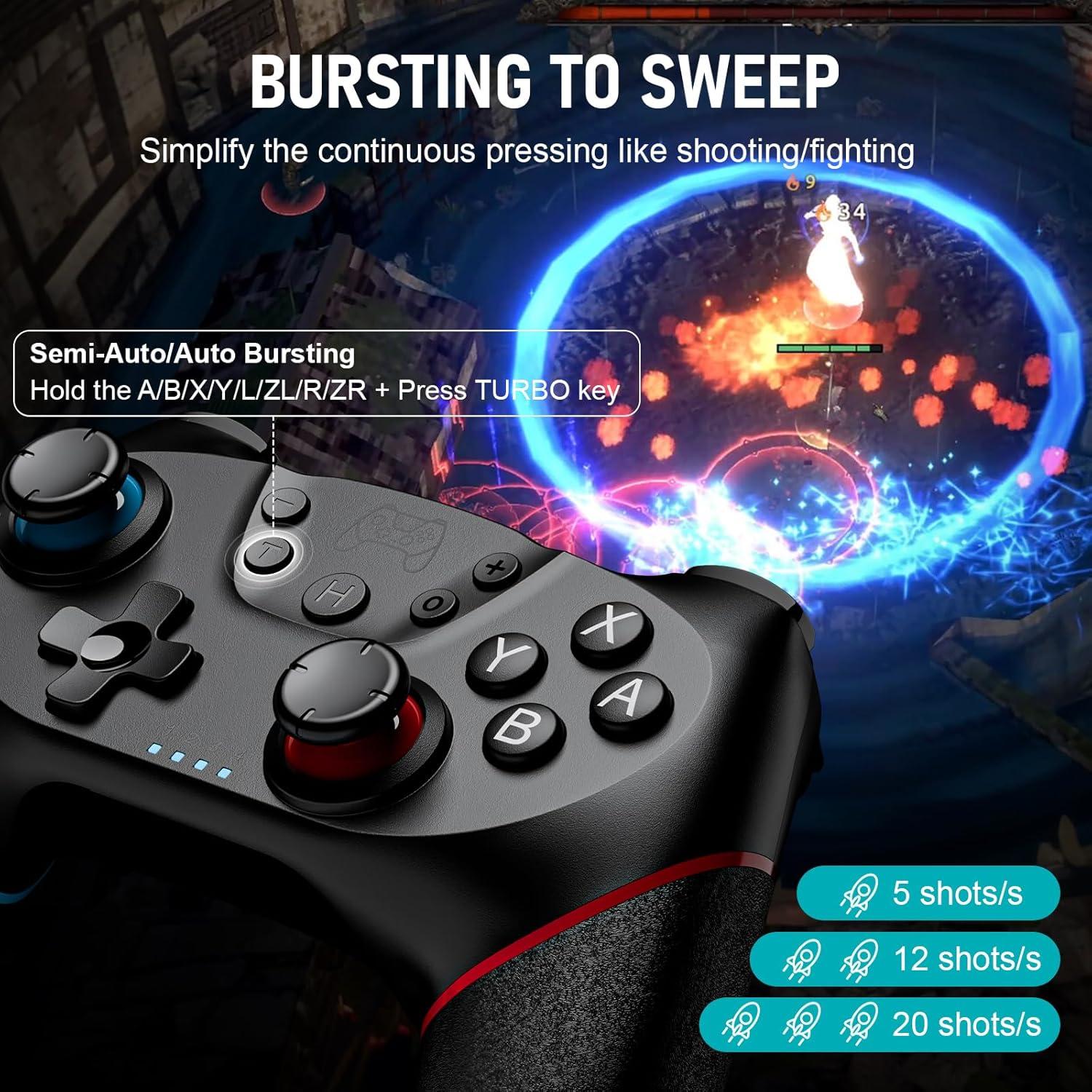 Controladores Inalámbricos Diswoe para Switch 2 en 1 con Mapeo