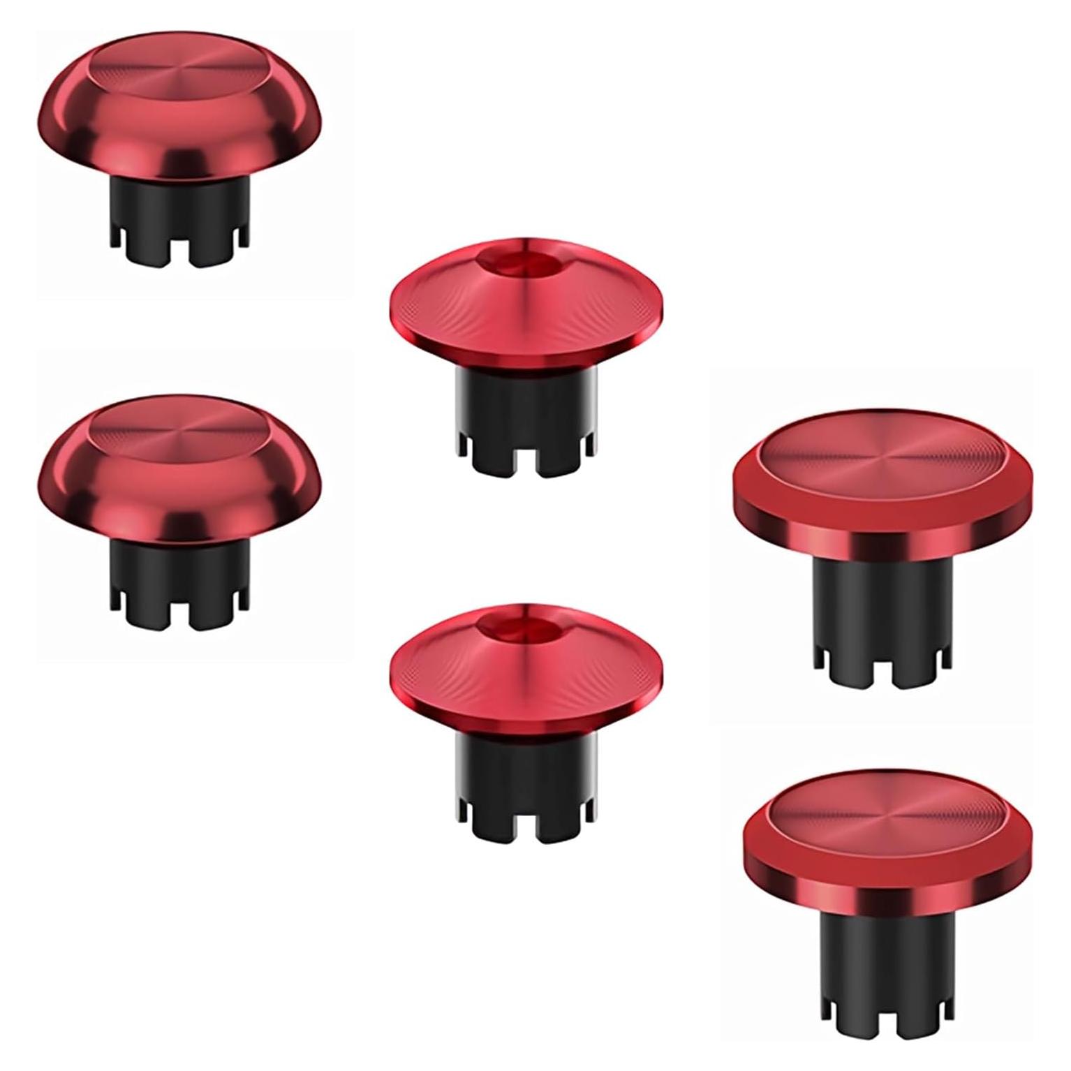 Palancas de metal Ceozon para controlador PS5 Edge 6 en 1 rojas