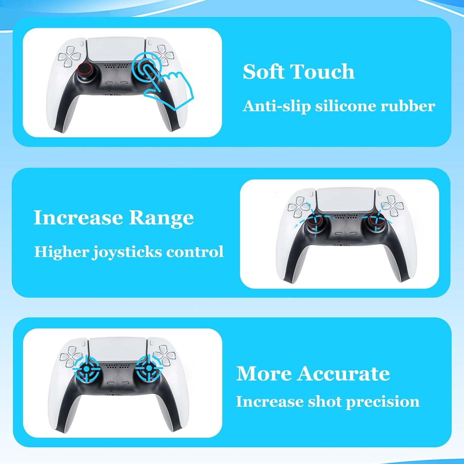 28 Tapas de Joystick Tucnoeu para PS4 y PS5 - Silicona Antideslizante