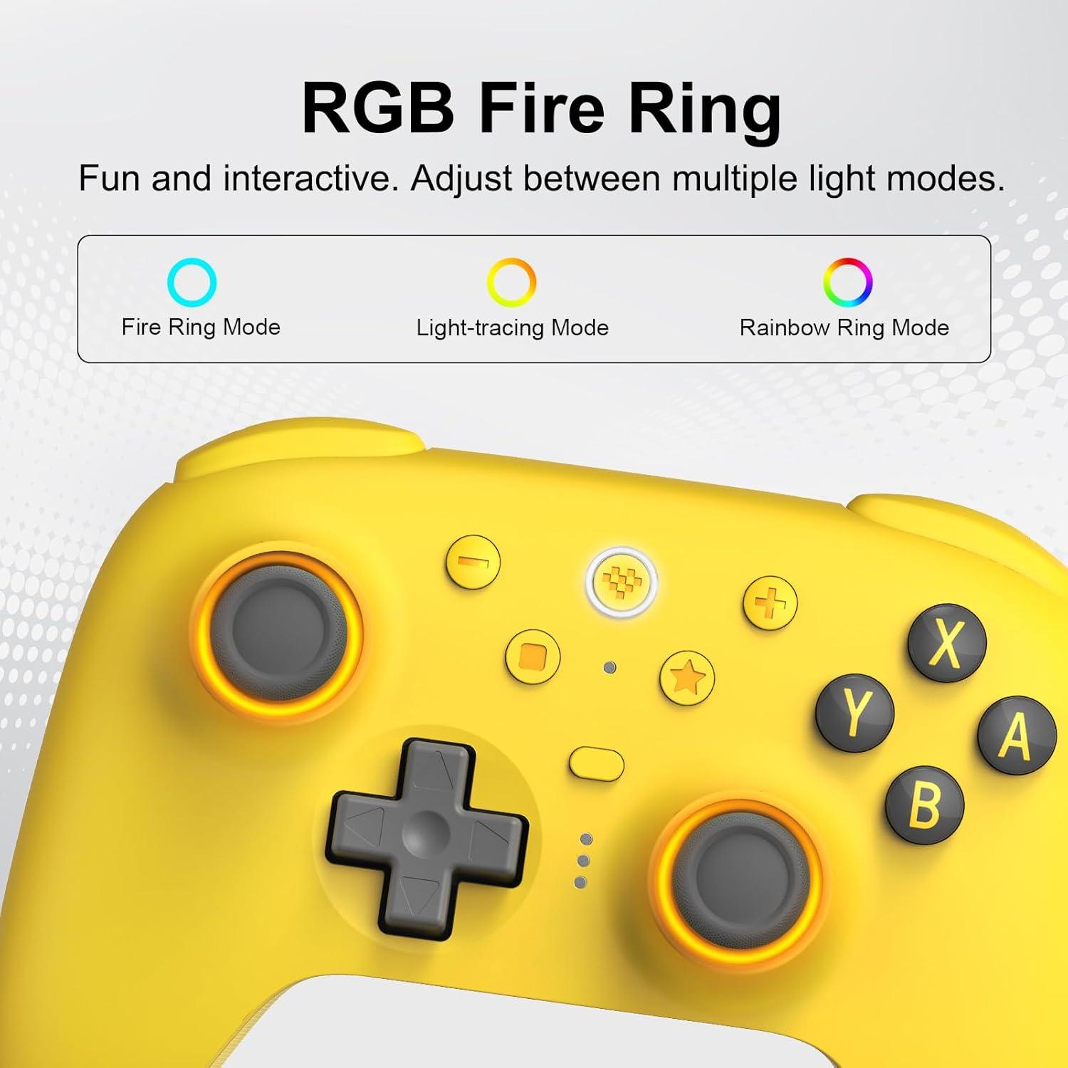Controlador Bluetooth 8Bitdo Ultimate 2 para Switch y PC - Amarillo