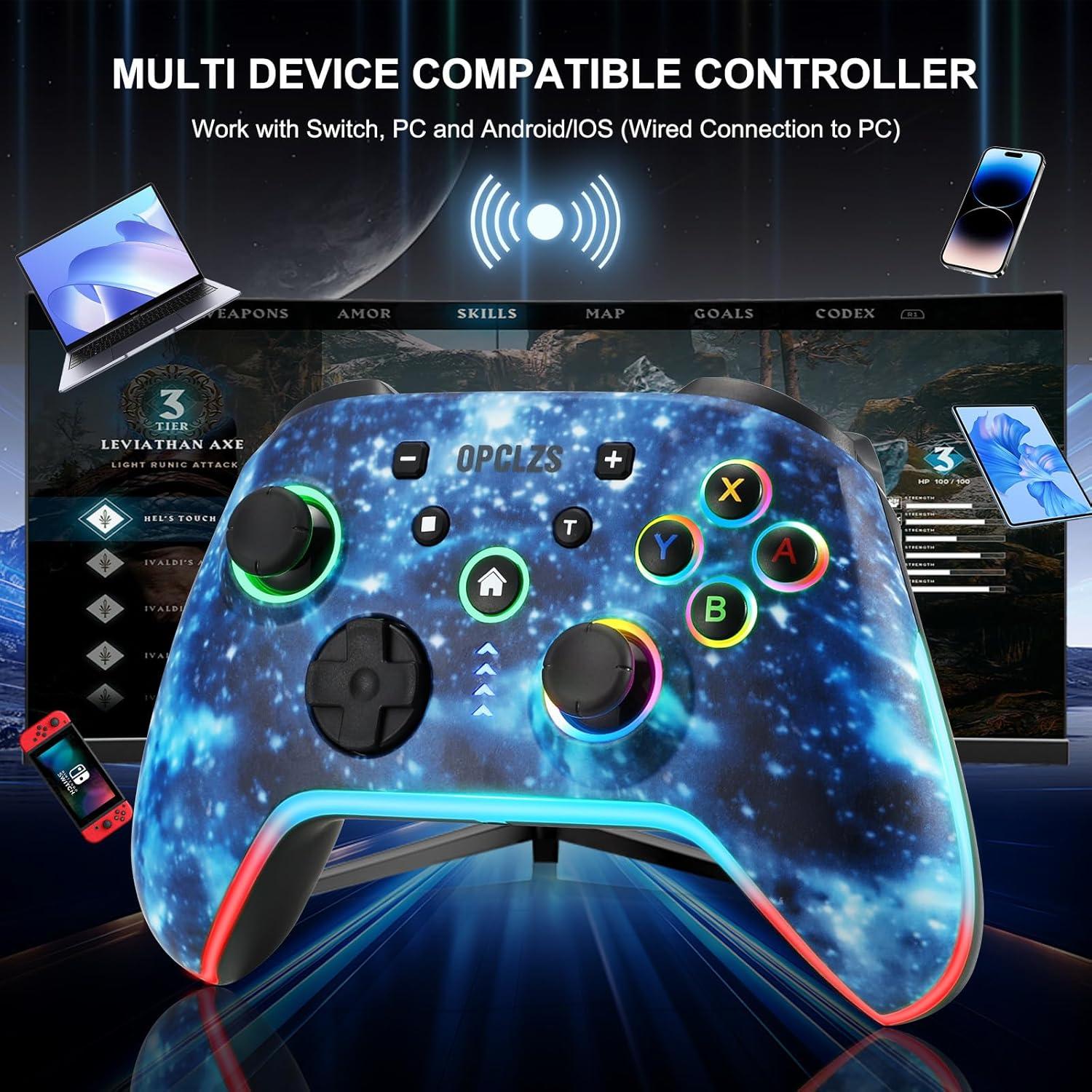 Controlador Pro Inalámbrico Azul Nintendool para Switch y PC