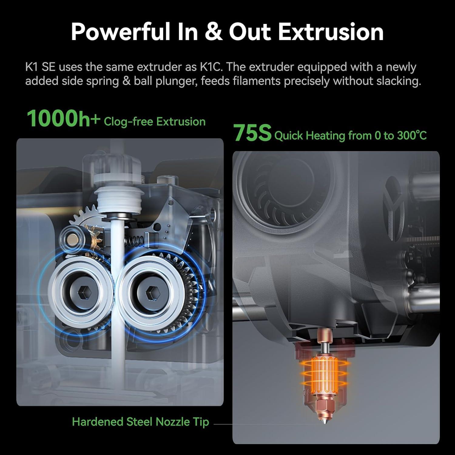 Impresora 3D Creality K1 SE, 600mm/s, Calibración Automática