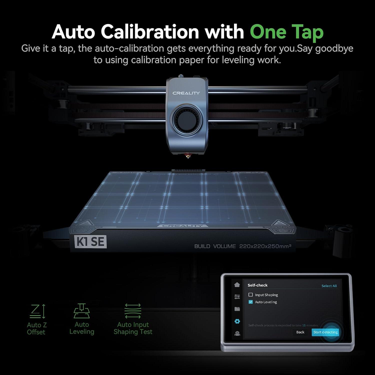 Impresora 3D Creality K1 SE, 600mm/s, Calibración Automática