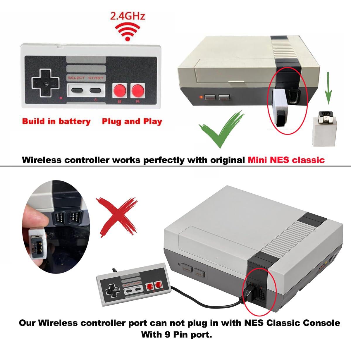 Controlador Inalámbrico ZAMPAM para Mini NES con Adaptador USB