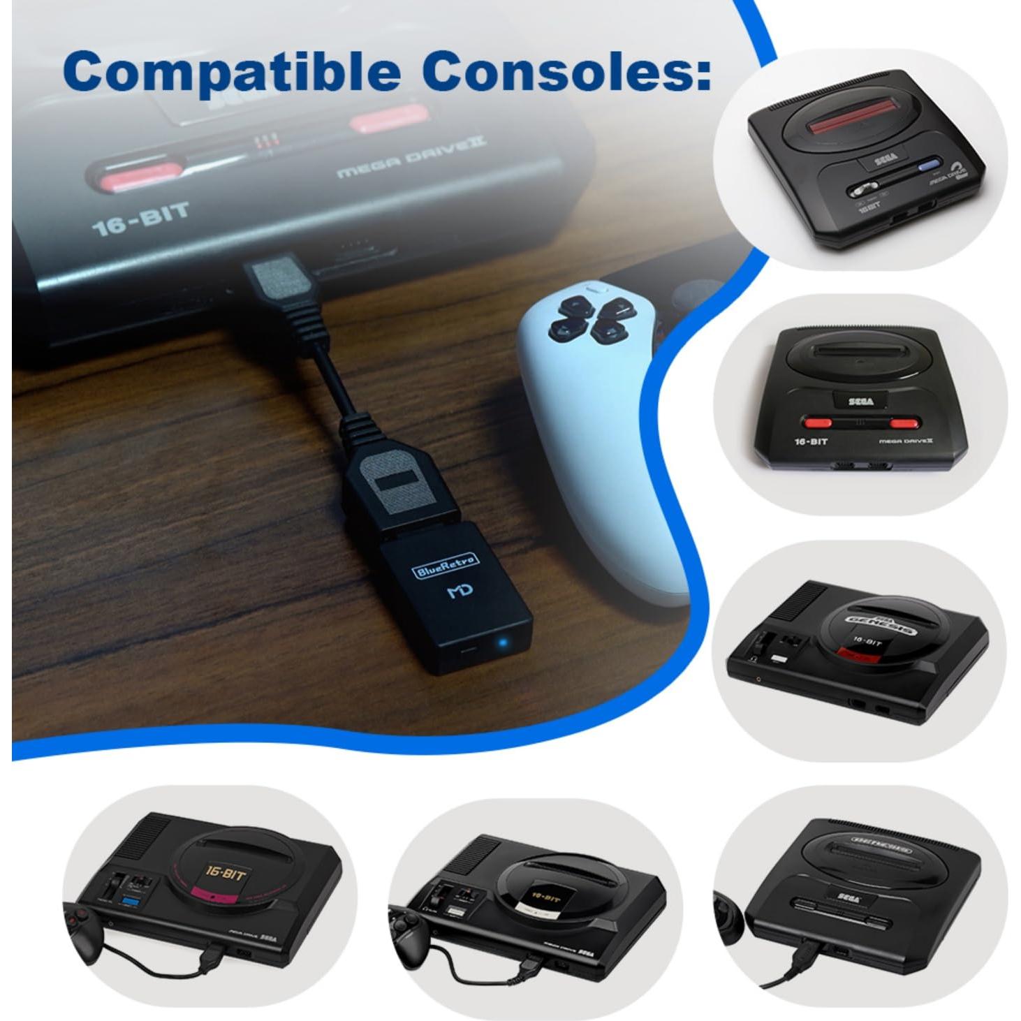 Adaptador Inalámbrico BITFUNX para Sega Mega Drive/Genesis