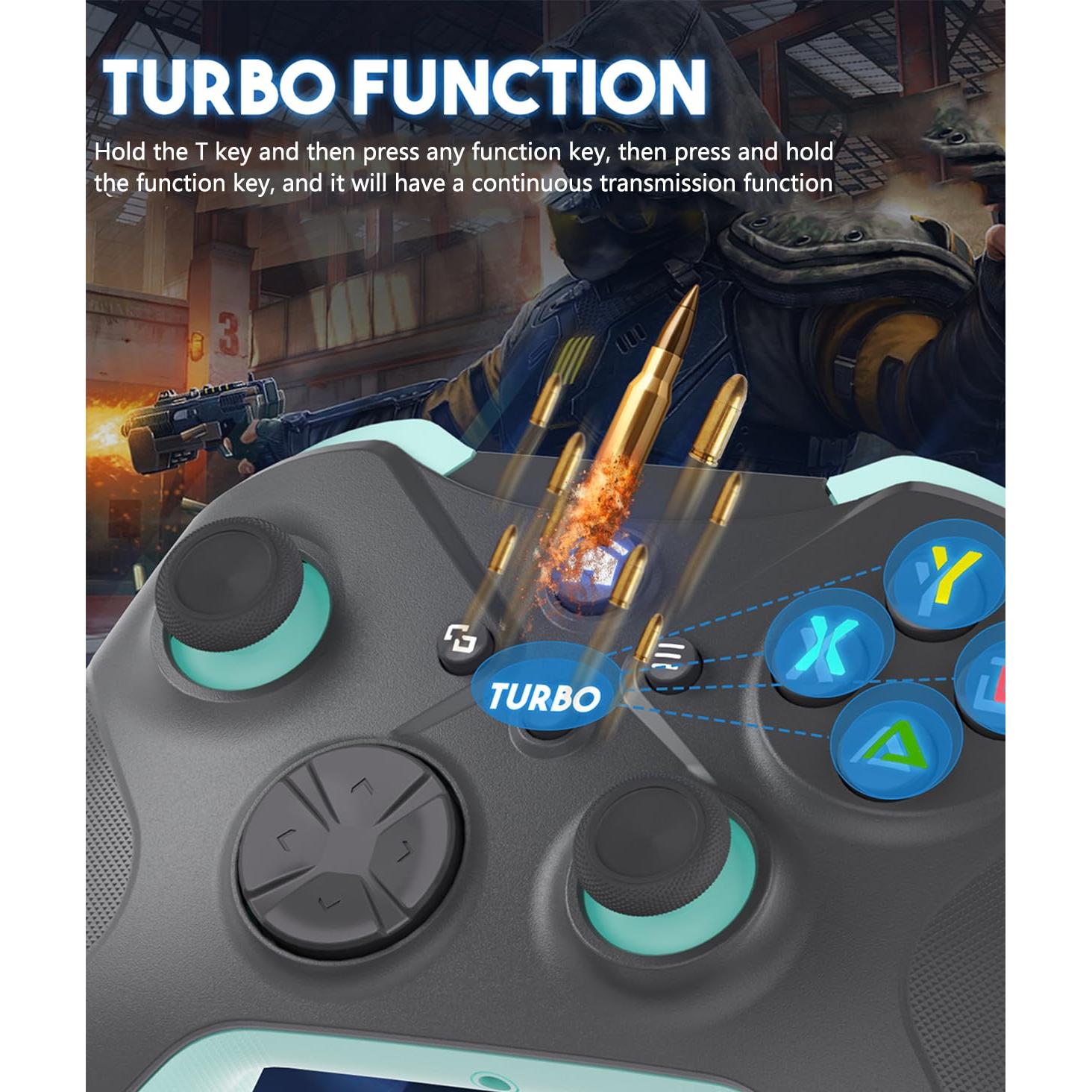 Controlador Inalámbrico Dinosoo para Xbox One/Series X|S - Naranja y Gris