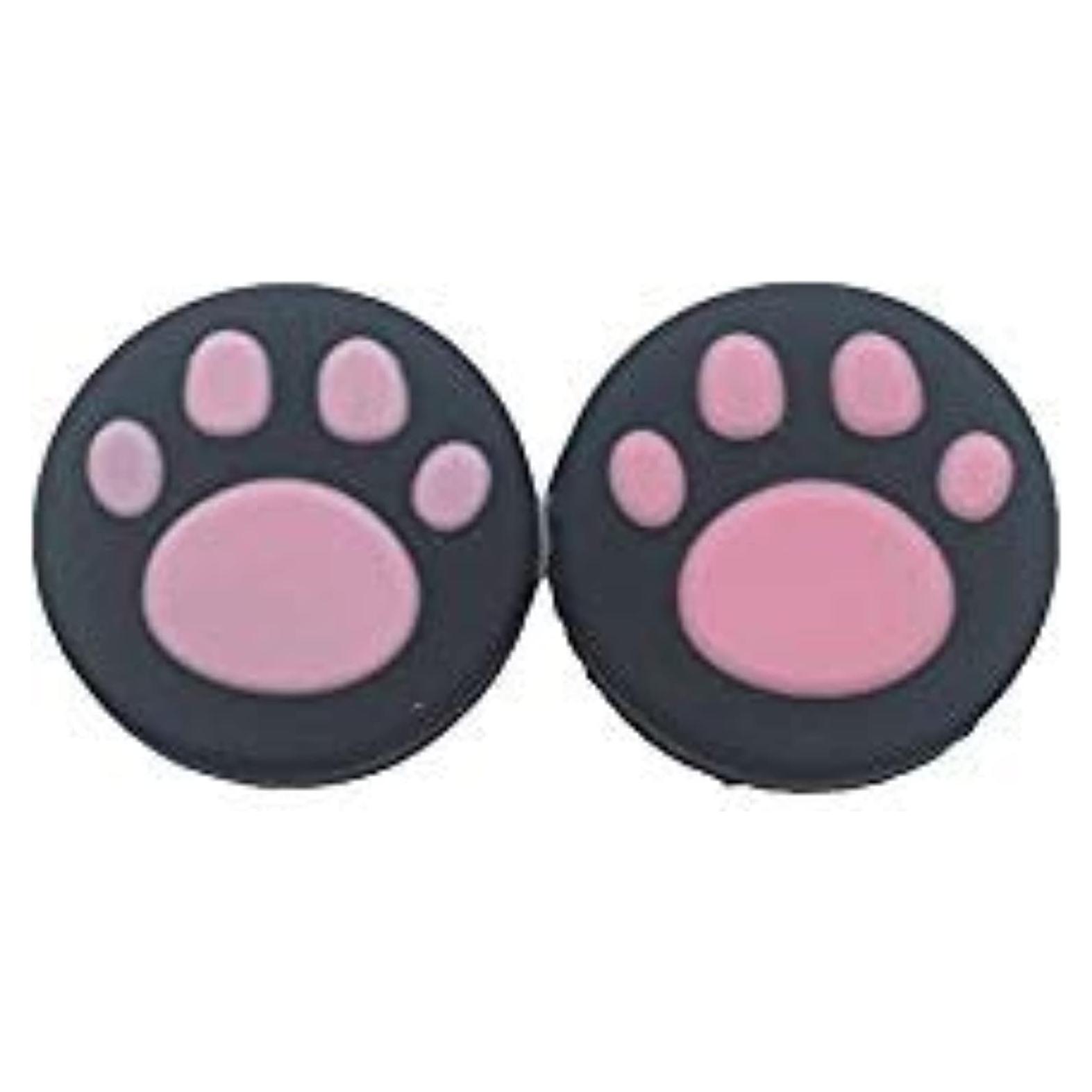 2 Tapas de Silicona para Joystick Switch NS/Lite - Patita de Gato Rosa
