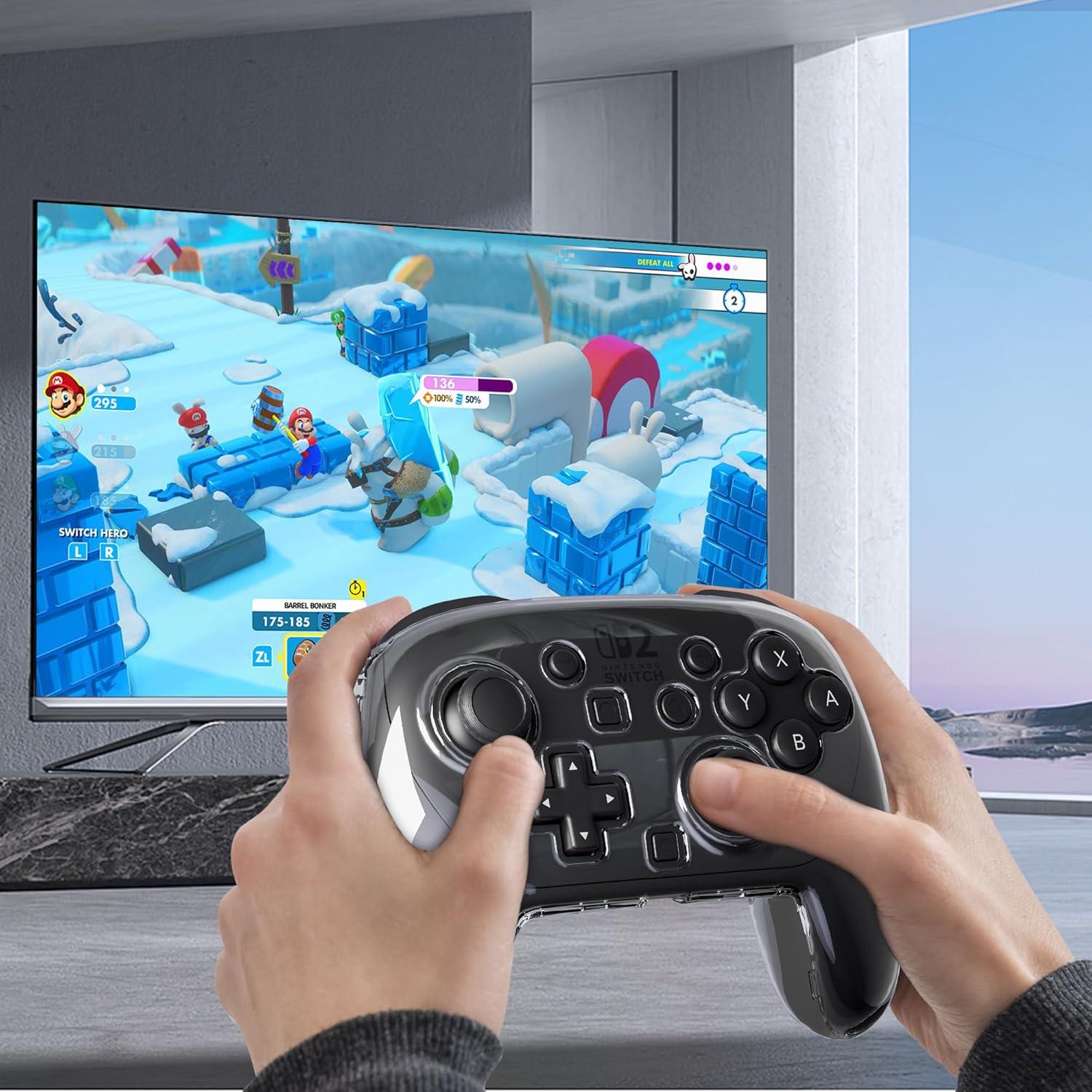 Funda Dura Transparente GLDRAM para Controlador Nintendo Switch 2 Pro