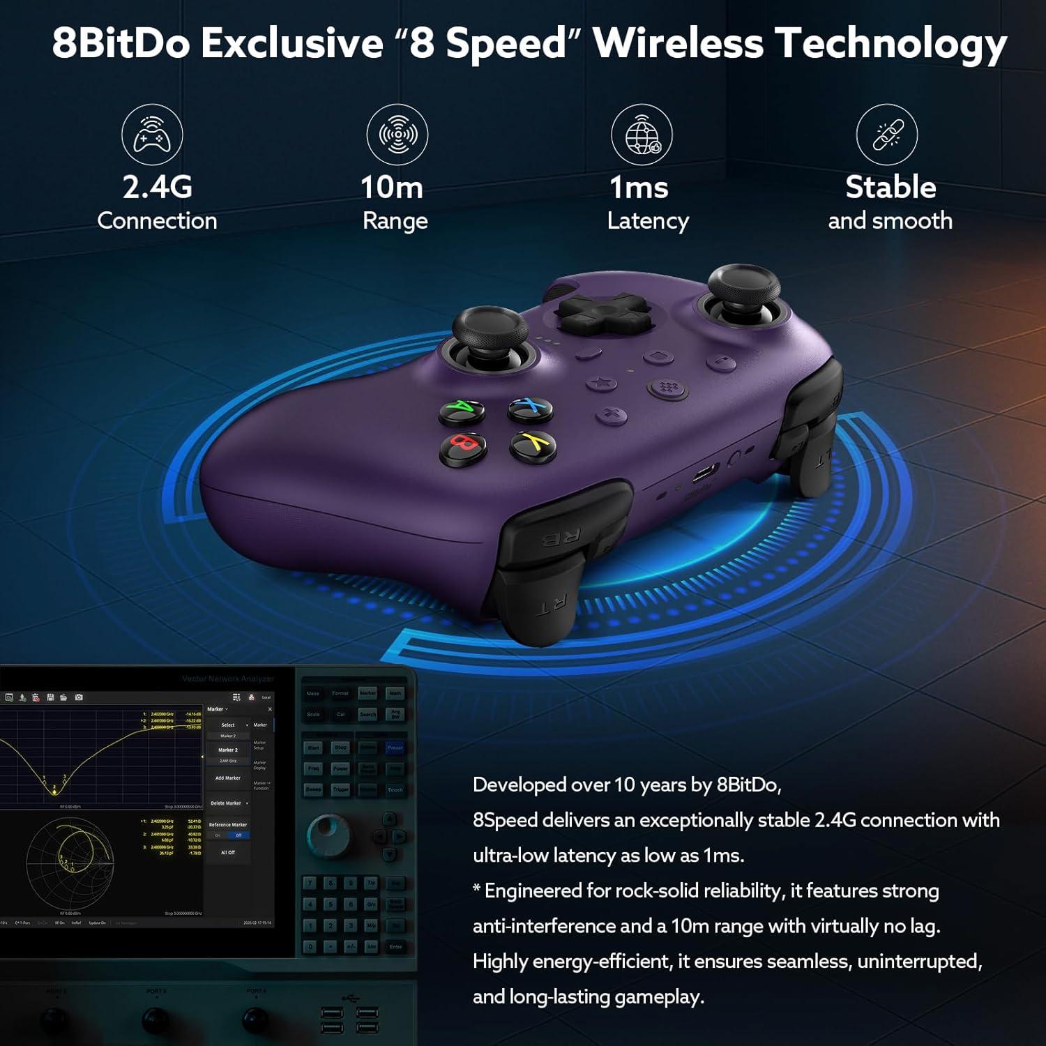 Controlador Inalámbrico 8BitDo Ultimate 2 con Joysticks TMR