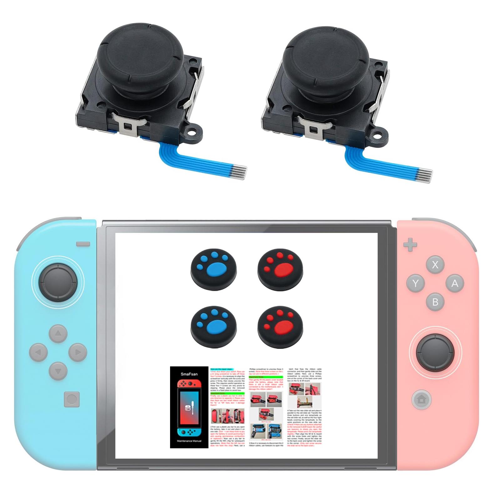 Kit de Reemplazo Joystick SmaFsan para Nintendo Switch - Negro