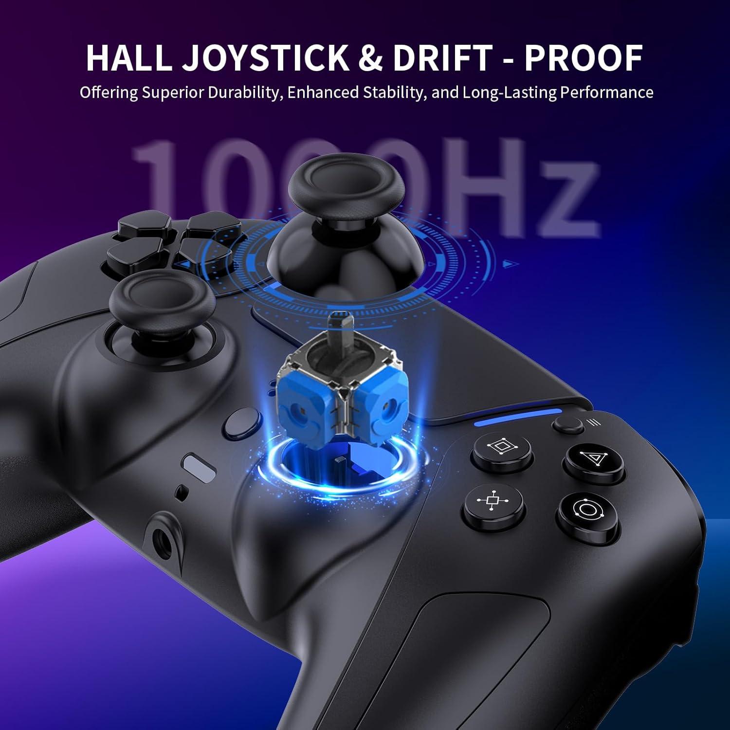 Controlador Inalámbrico JDDWIN para PS5/PC/Steam Deck - Negro