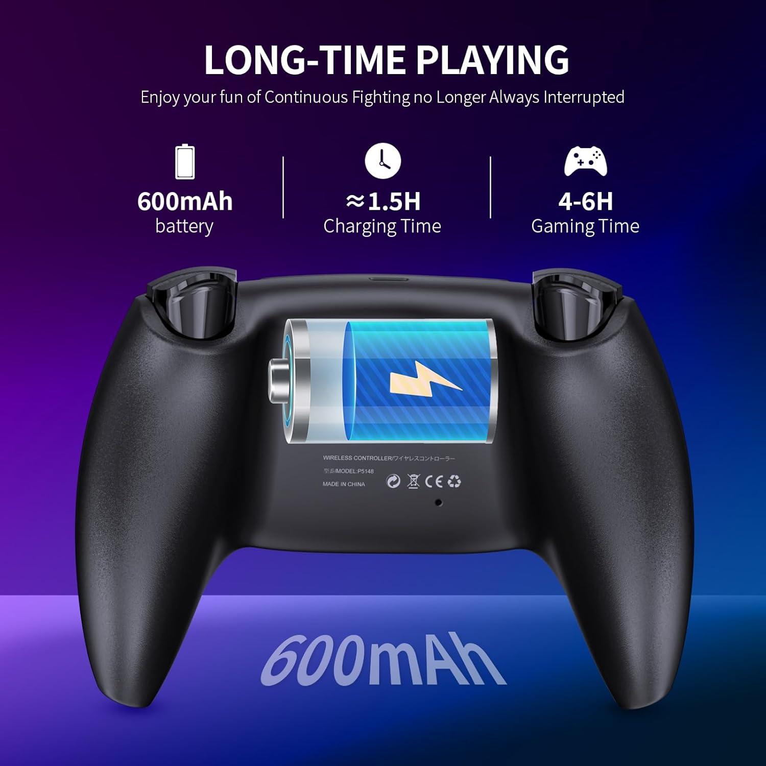 Controlador Inalámbrico JDDWIN para PS5/PC/Steam Deck - Negro