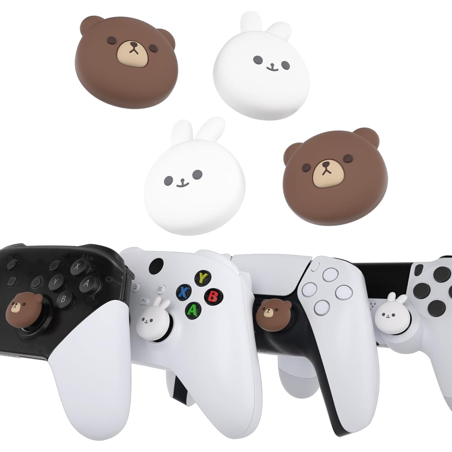 Tapas de Agarre para Pulgar PlayVital - Silicona para PS5, Xbox, Switch