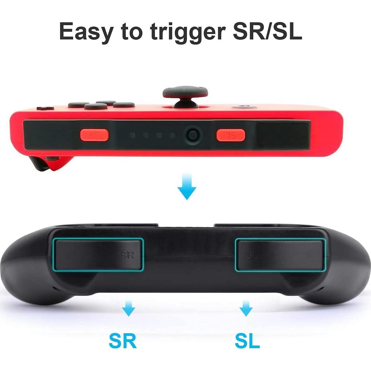 Agarraderas para Joy-Con Nintendo Switch HEYSTOP 3 en 1 Negro